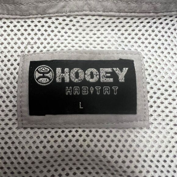 Hooey Short Sleeve Shirt Men’s Large Gray Pearl Snap - Picture 5 of 9